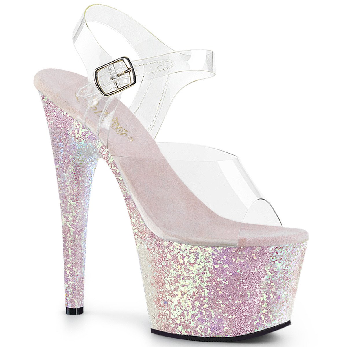 Pleaser Adore-708LG C/OPG - Clear High-Platform Sandals