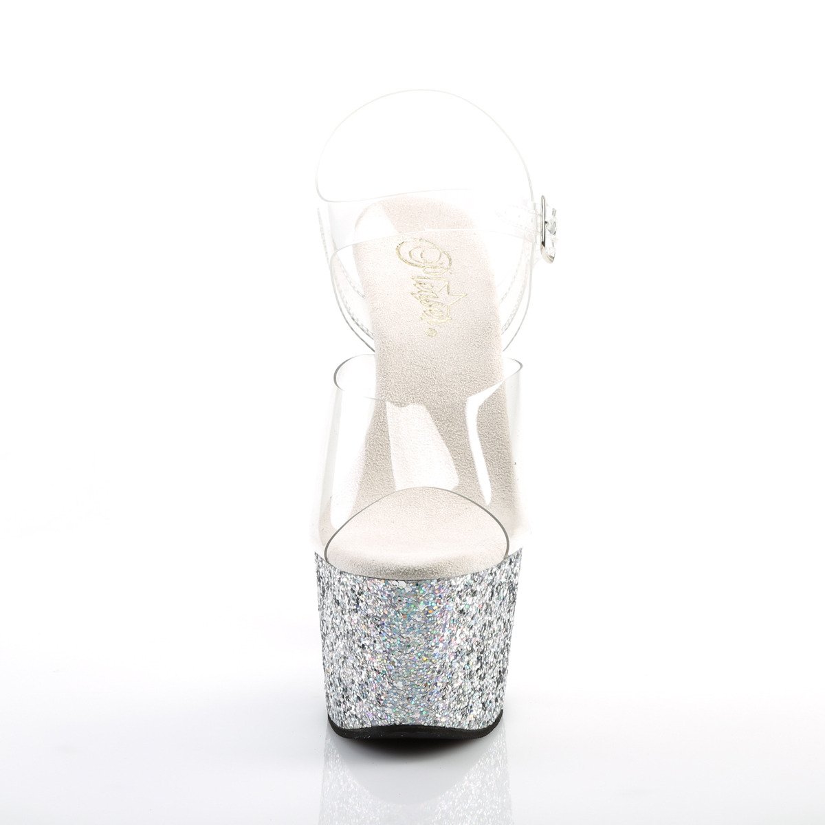 Pleaser Adore-708LG C/SG - Clear High-Platform Sandals