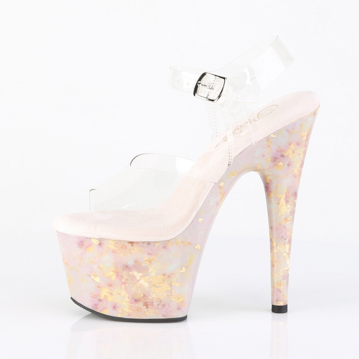 Pleaser Adore-708MB C/BH-G - Clear High-Platform Sandals
