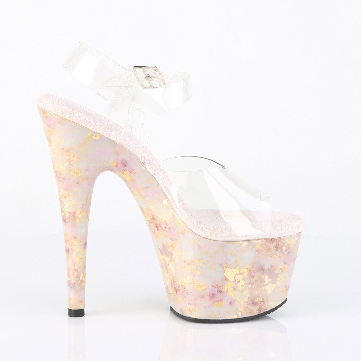 Pleaser Adore-708MB C/BH-G - Clear High-Platform Sandals