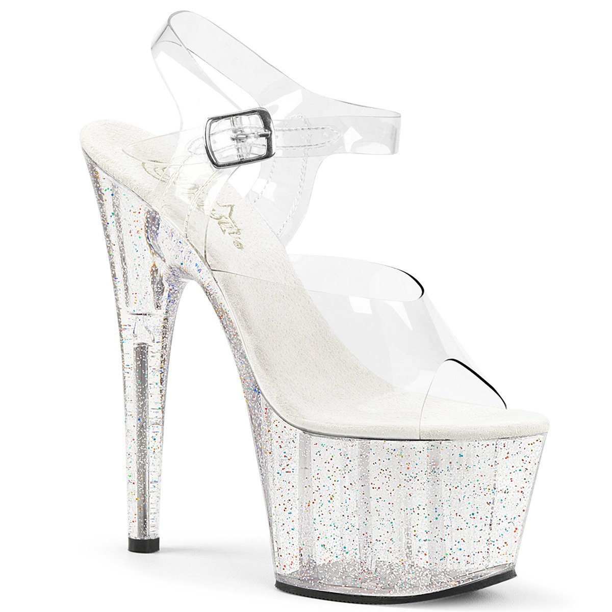 Pleaser Adore-708MG C/M - Clear High-Platform Sandals
