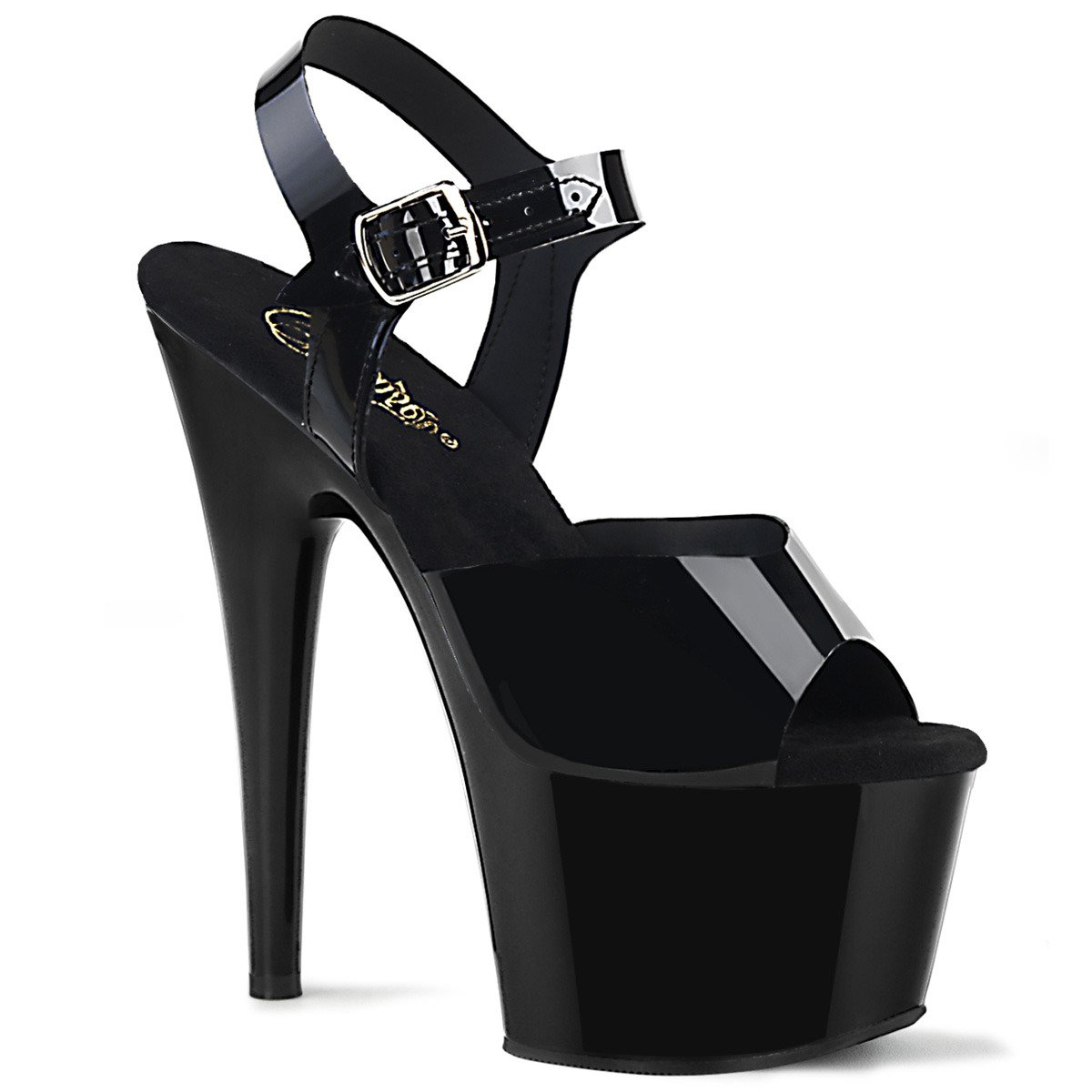 Pleaser Adore-708N BTPU/M - Black High-Platform Sandals