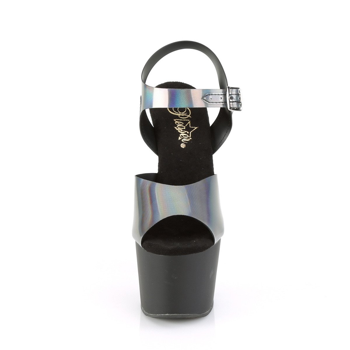 Pleaser Adore-708N-DT PWHGTPU/B - Silver High-Platform Sandals