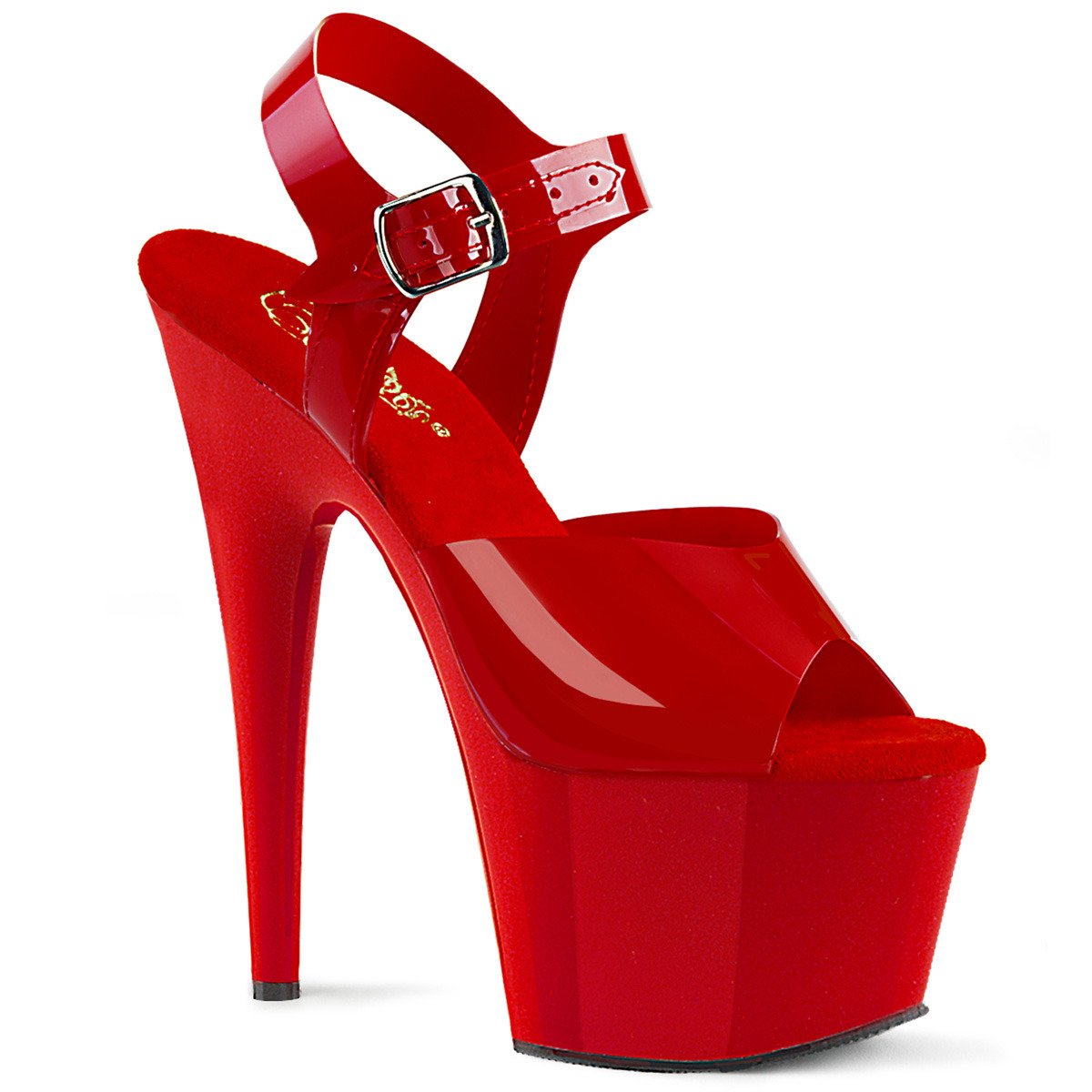 Pleaser Adore-708N RTPU/M - Red High-Platform Sandals
