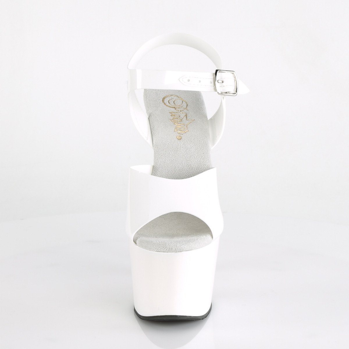 Pleaser Adore-708N WTPU/M - White High-Platform Sandals