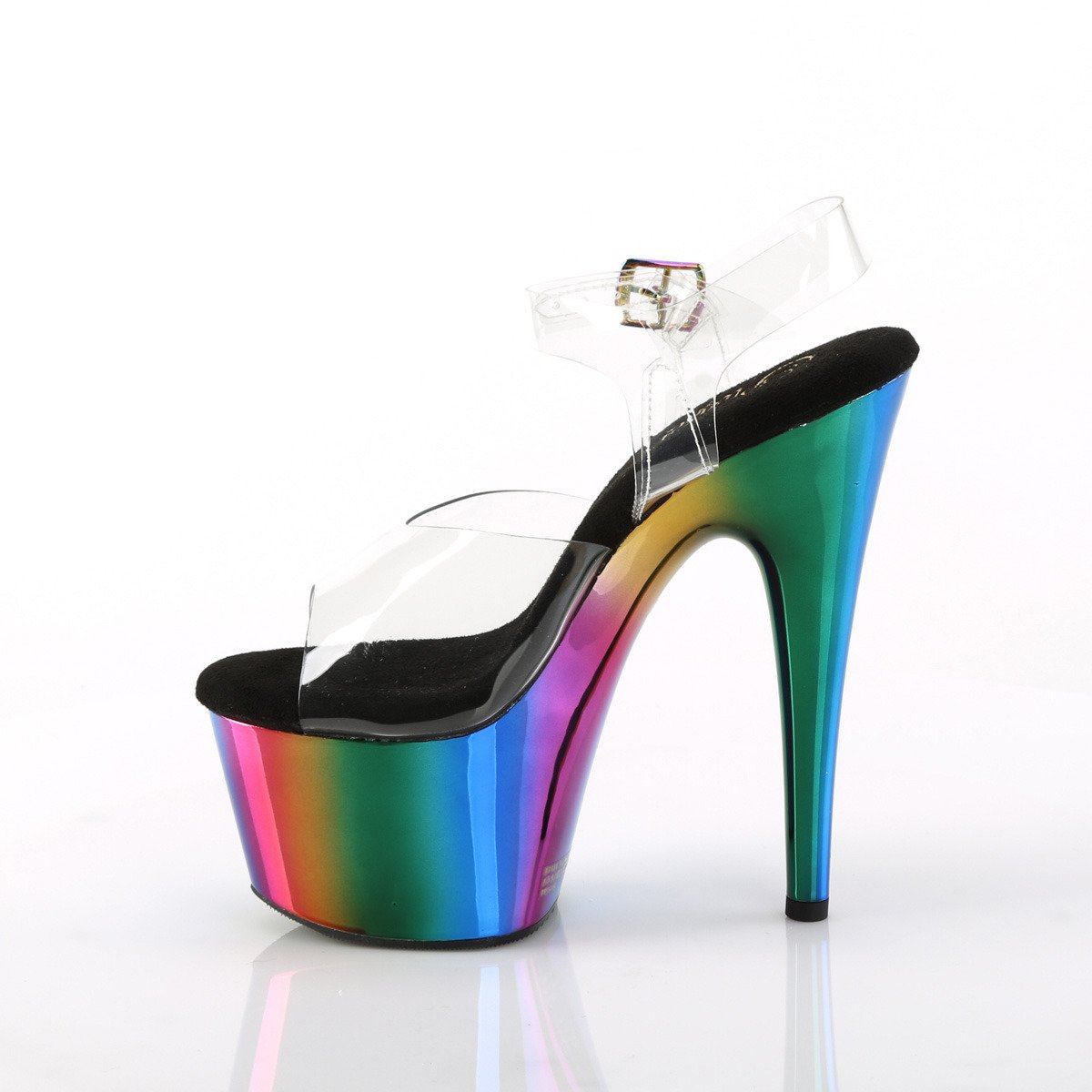 Pleaser Adore-708RC C/RBOWCH - Clear High-Platform Sandals