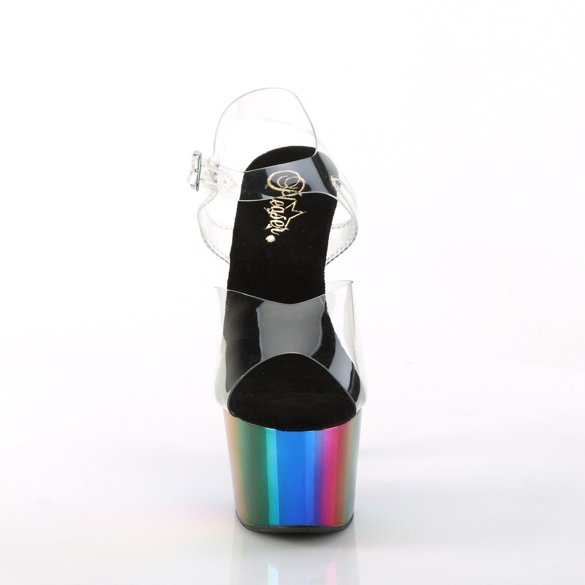 Pleaser Adore-708RC C/RBOWCH - Clear High-Platform Sandals