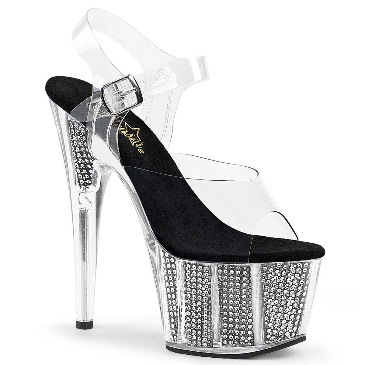 Pleaser Adore-708SRS C/B - Clear High-Platform Sandals