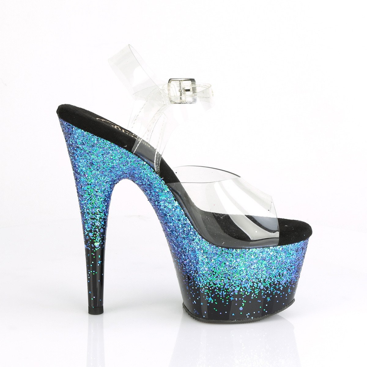 Pleaser Adore-708SS C/B-BLUG - Clear High-Platform Sandals