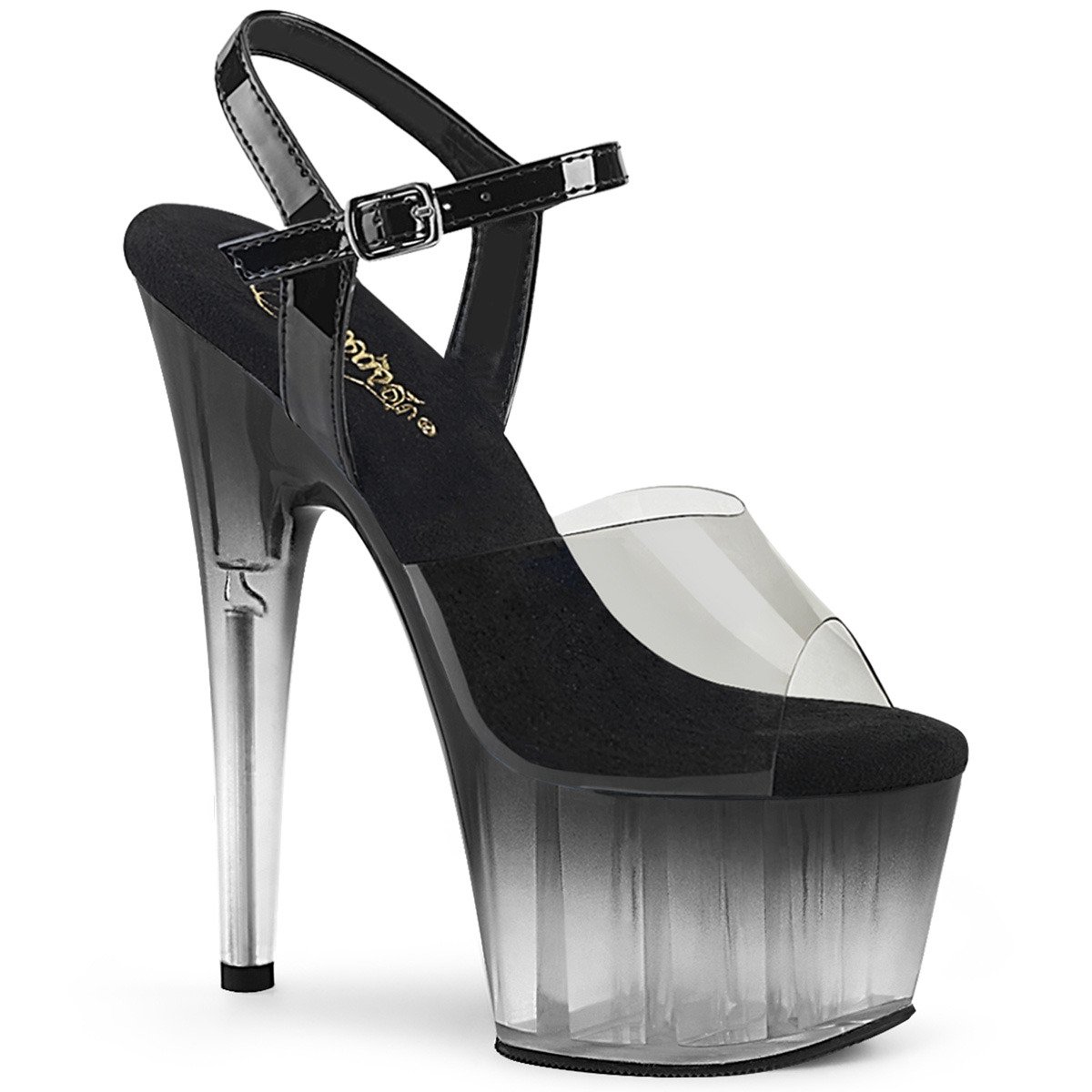 Pleaser Adore-708T-2 SK-BPT/B-C - Black High-Platform Sandals