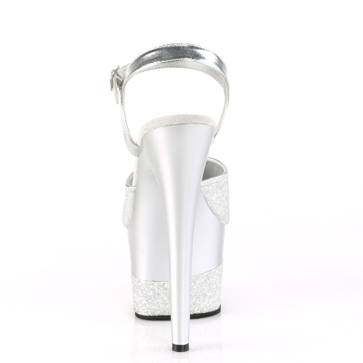 Pleaser Adore-709-2G SG/M - Silver High-Platform Sandals