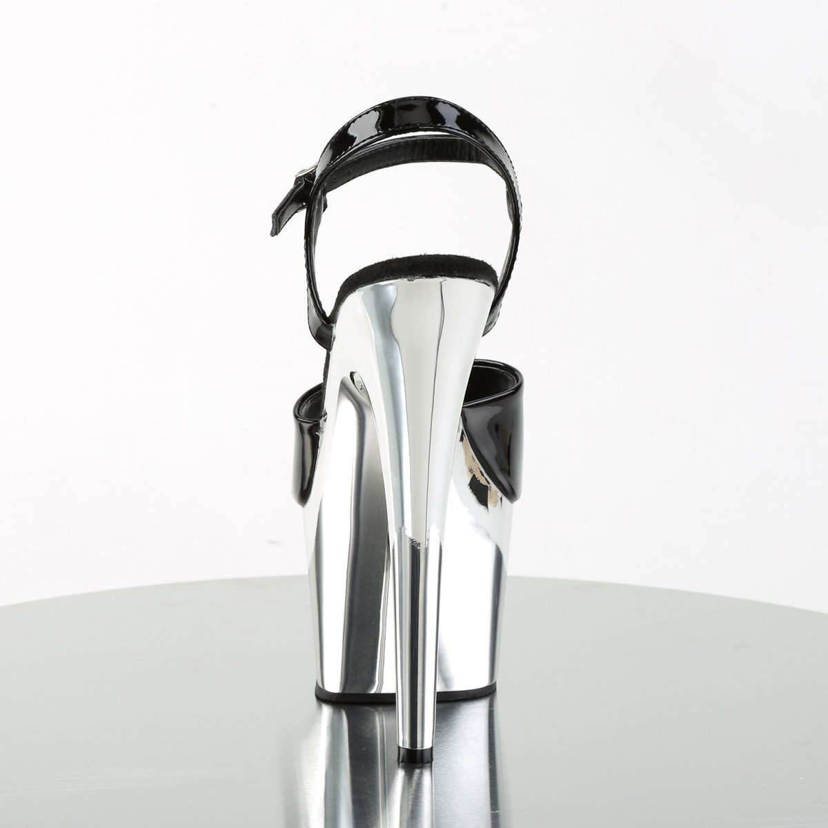 Pleaser Adore-709 B/SCH - Shiny Black High-Platform Sandals