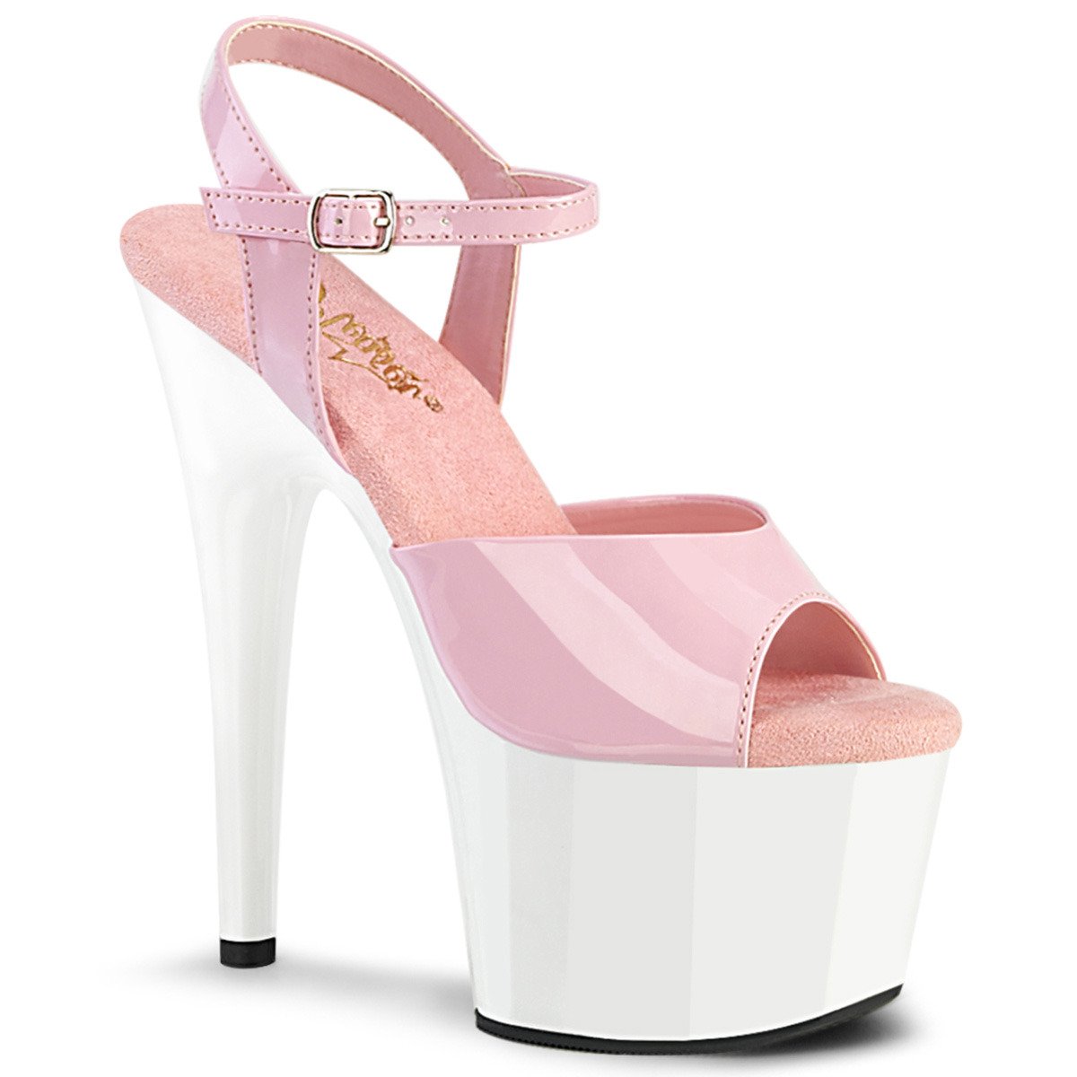 Pleaser Adore-709 BP/W - Shiny Pink High-Platform Sandals