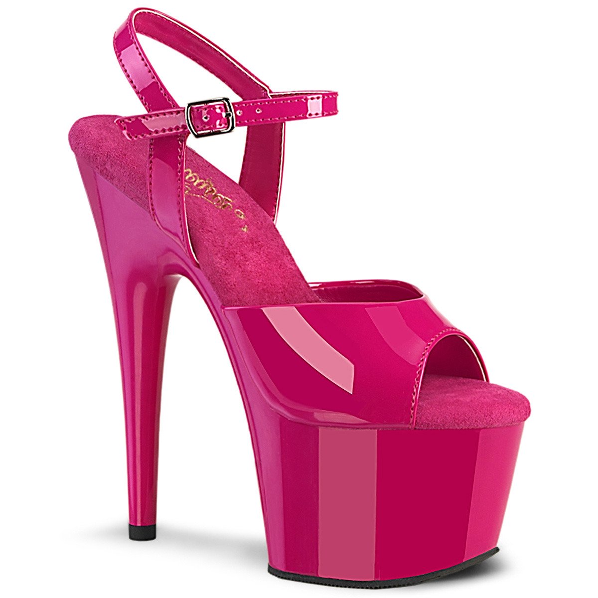 Pleaser Adore-709 HP/M - Shiny Pink High-Platform Sandals
