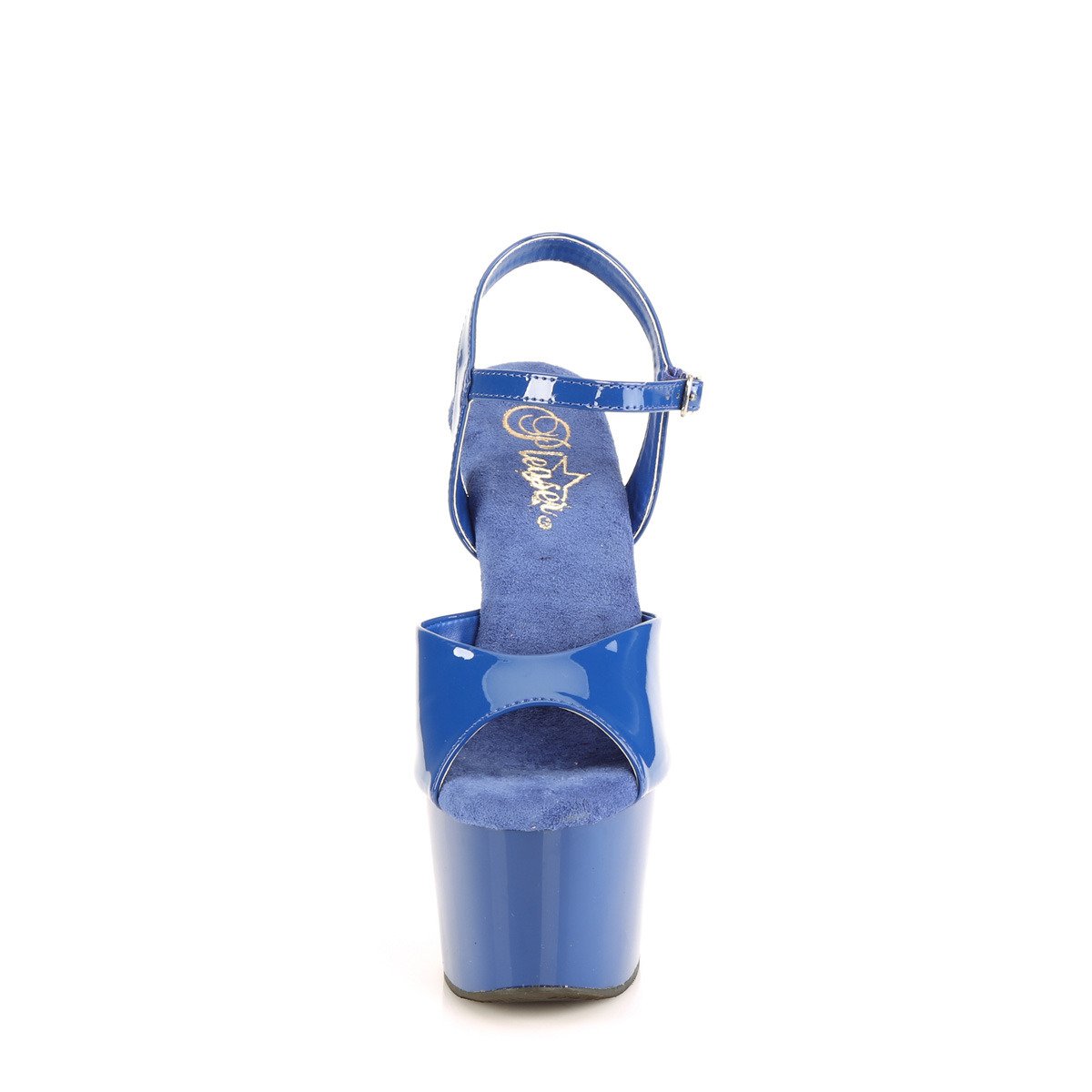 Pleaser Adore-709 RYBL/M - Shiny Blue High-Platform Sandals