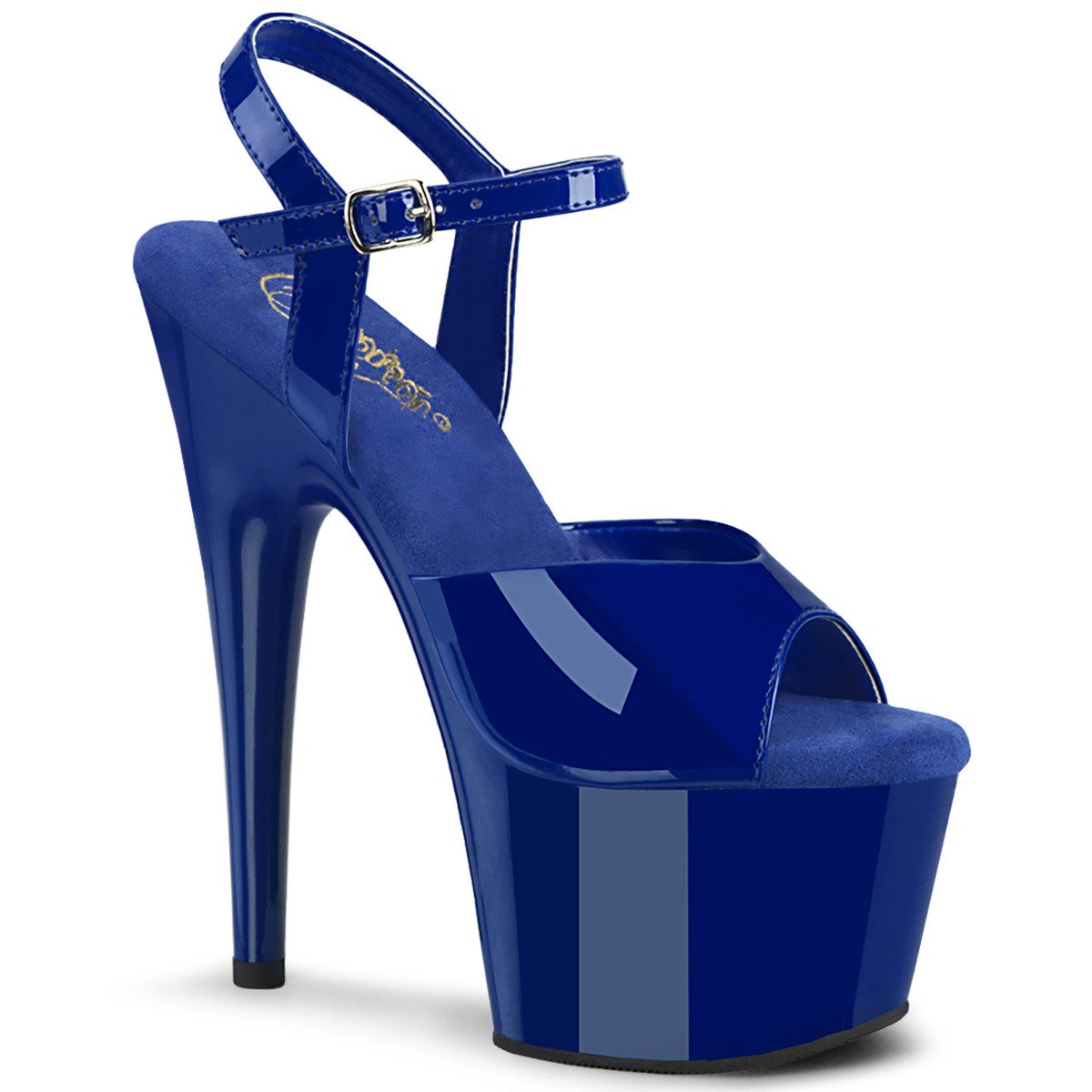 Pleaser Adore-709 RYBL/M - Shiny Blue High-Platform Sandals