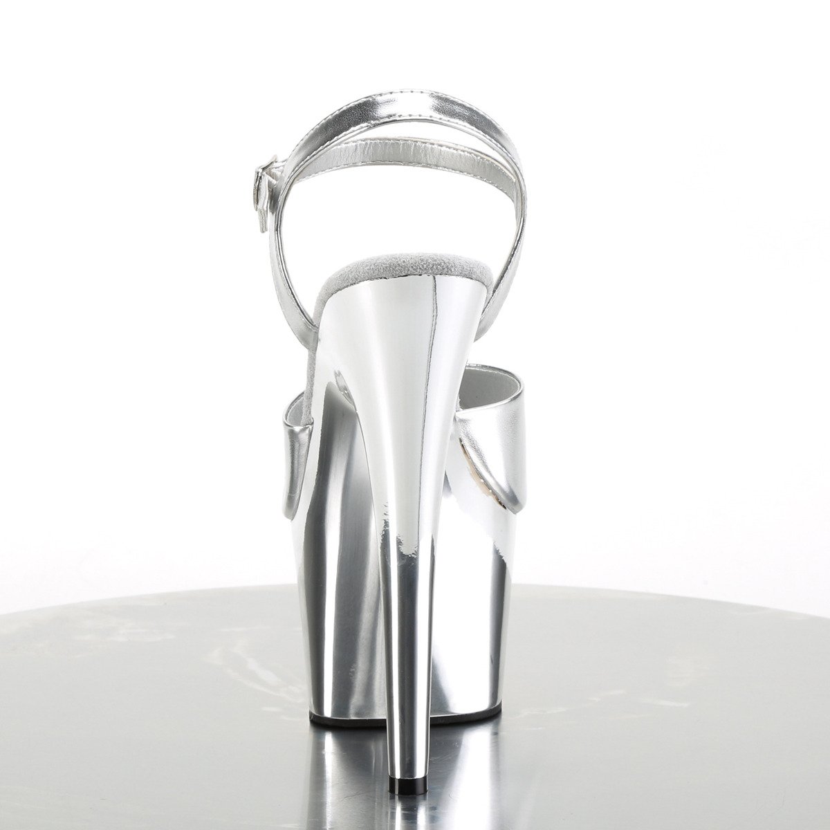 Pleaser Adore-709 SPU/SCH - Silver High-Platform Sandals