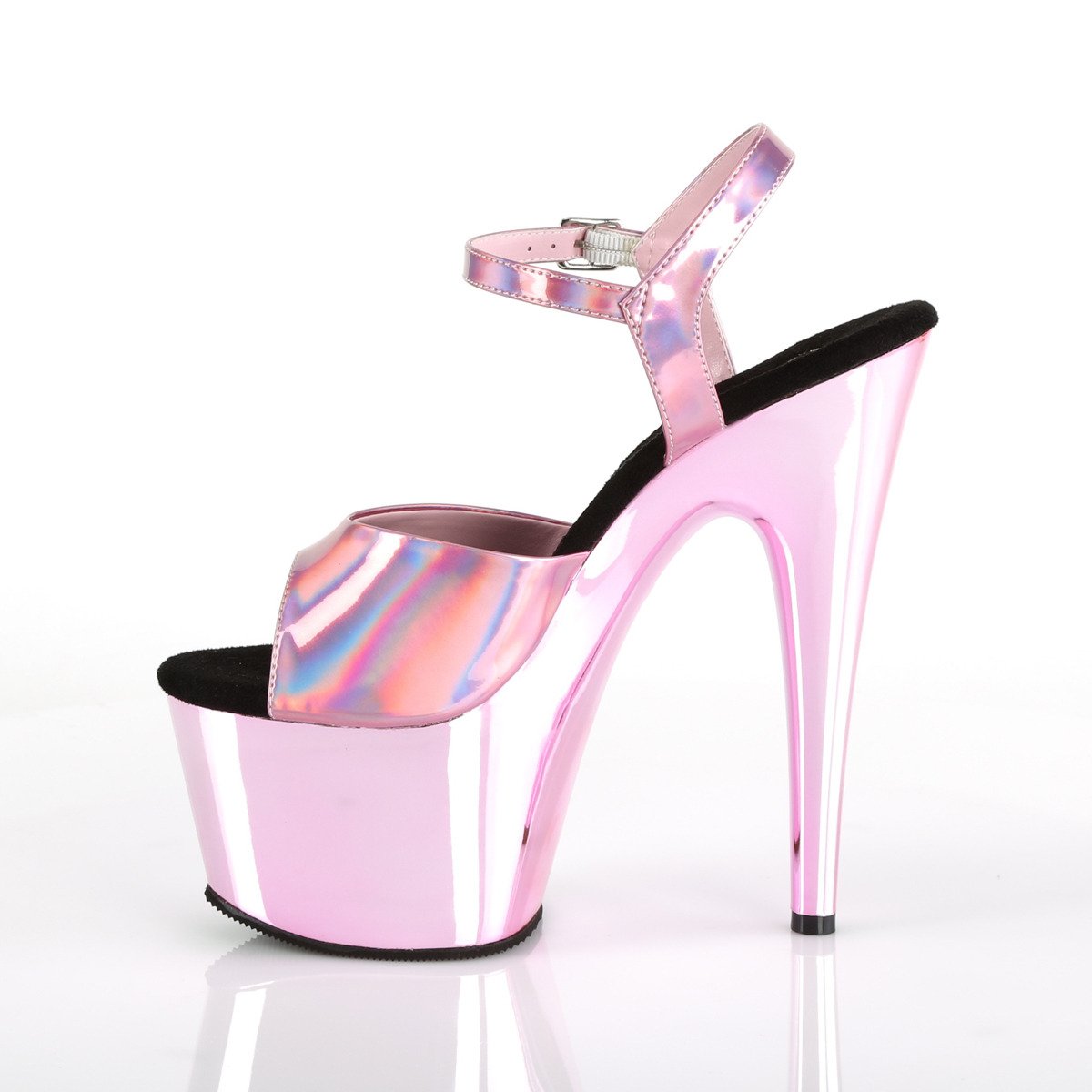 Pleaser Adore-709HGCH BPHG/BPCH - Shiny Pink High-Platform Sandals