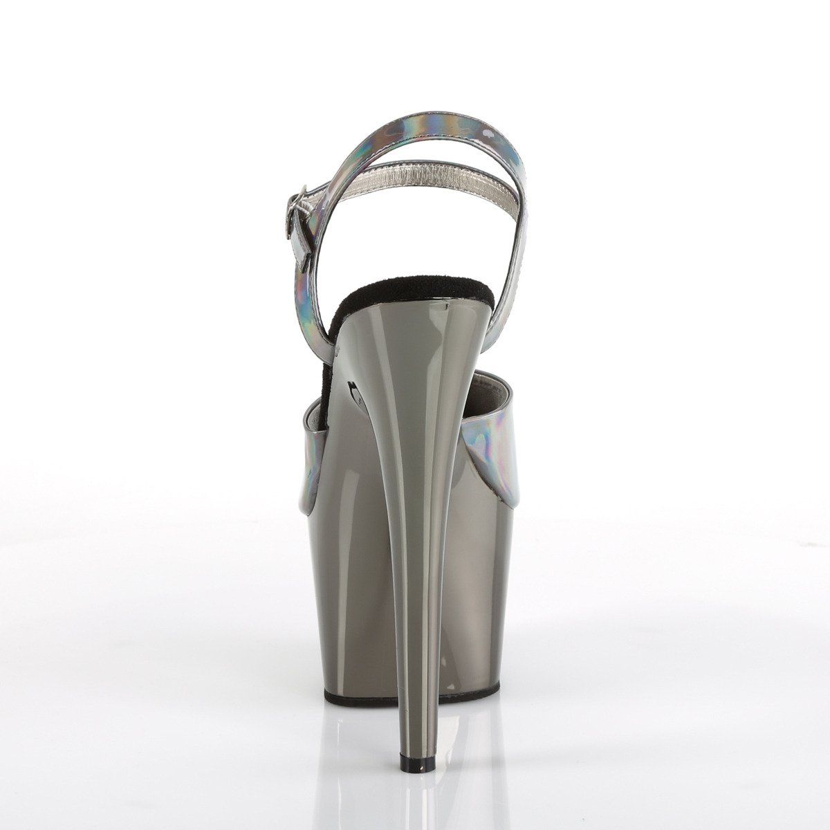 Pleaser Adore-709HGCH PWHG/PWCH - Shiny Silver High-Platform Sandals