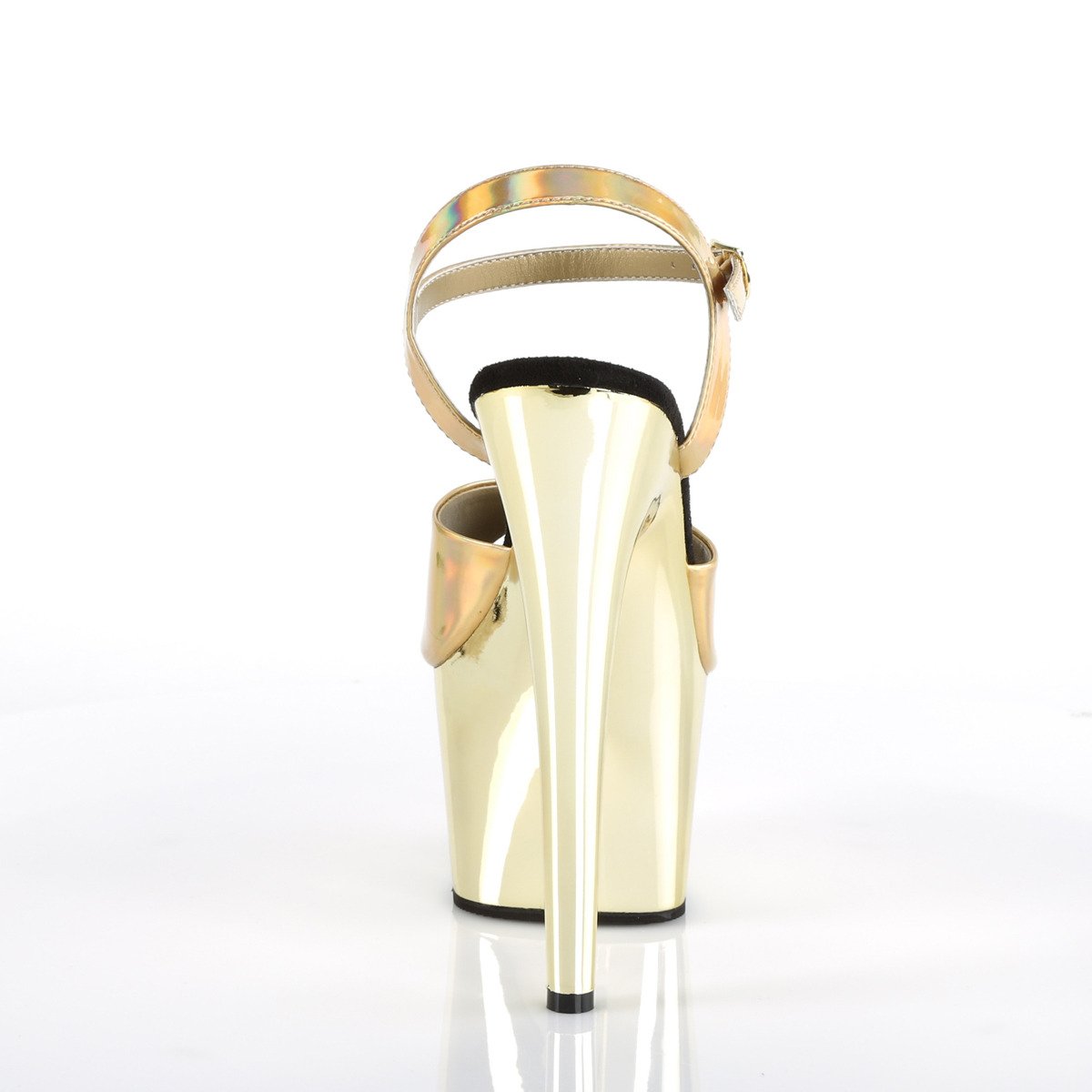 Pleaser Adore-709HGCH GHG/GCH - Shiny Gold High-Platform Sandals