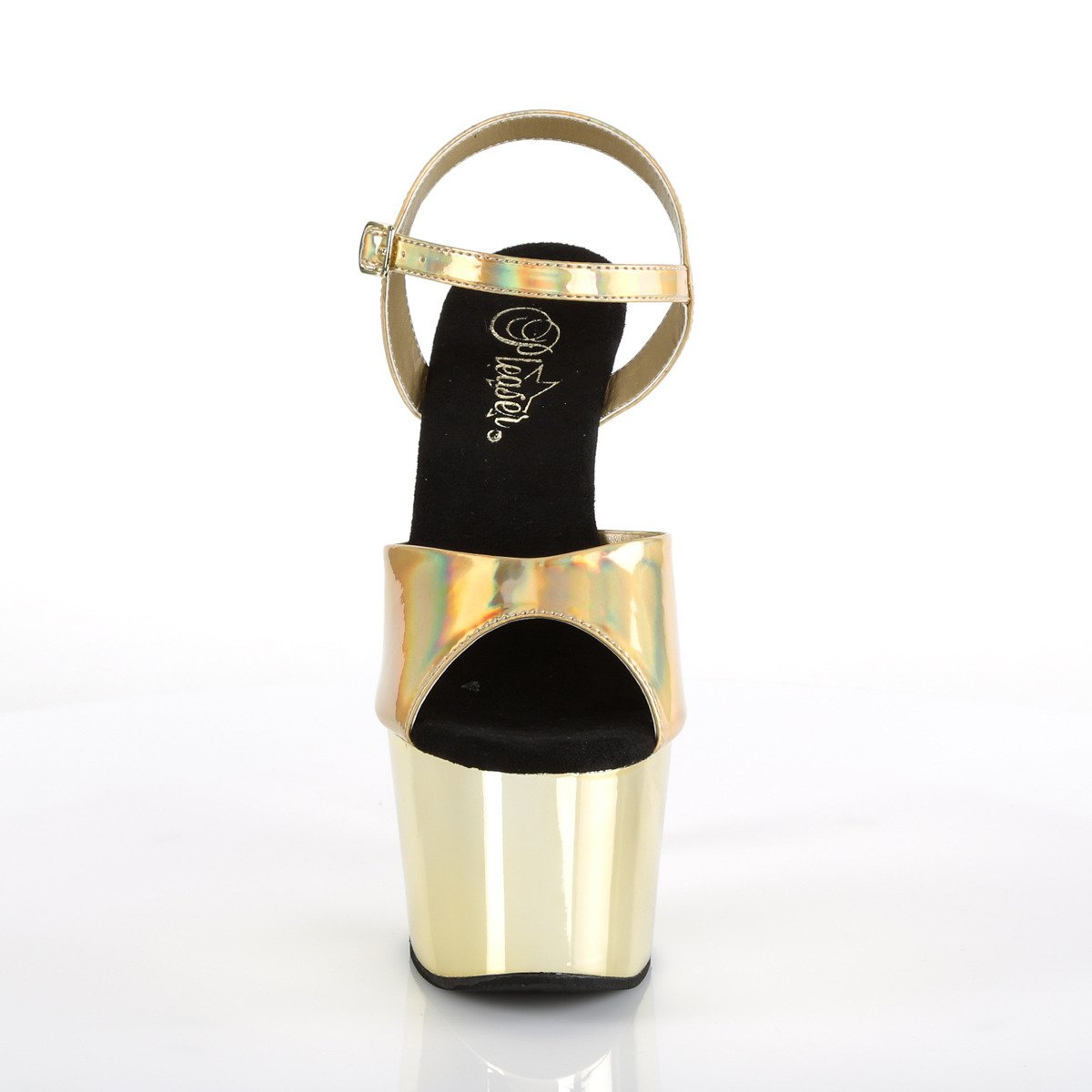 Pleaser Adore-709HGCH GHG/GCH - Shiny Gold High-Platform Sandals