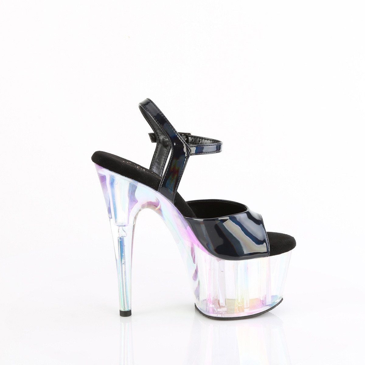 Pleaser Adore-709HT BHG/HGT - Shiny Black High-Platform Sandals