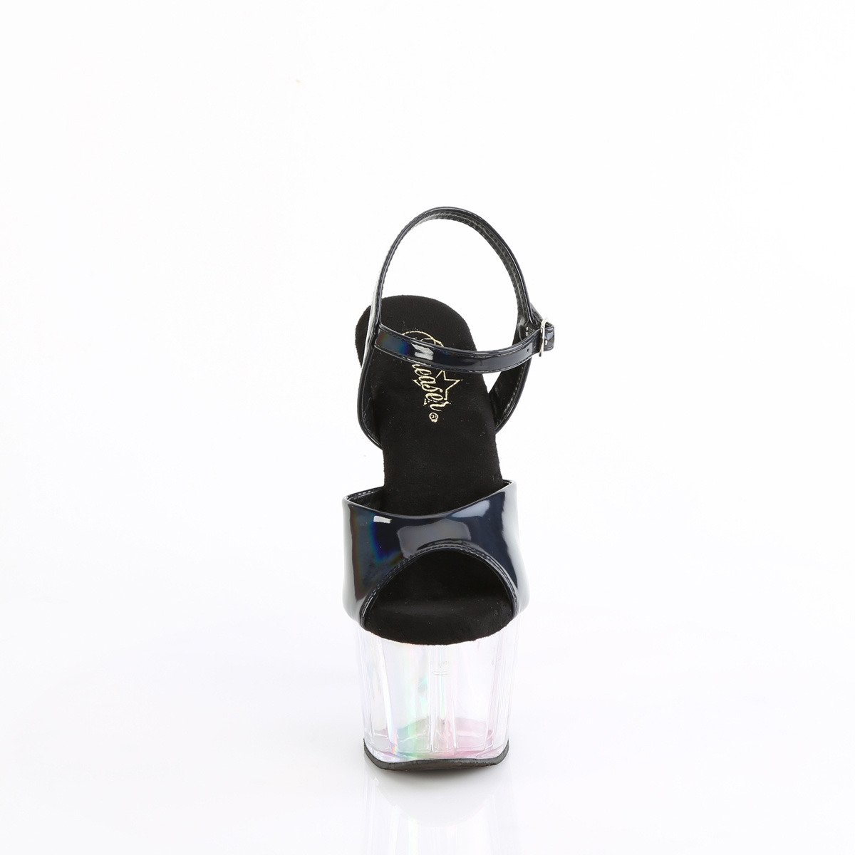 Pleaser Adore-709HT BHG/HGT - Shiny Black High-Platform Sandals