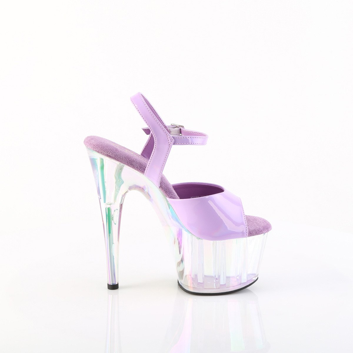 Pleaser Adore-709HT LVHG/HGT - Shiny Violet High-Platform Sandals