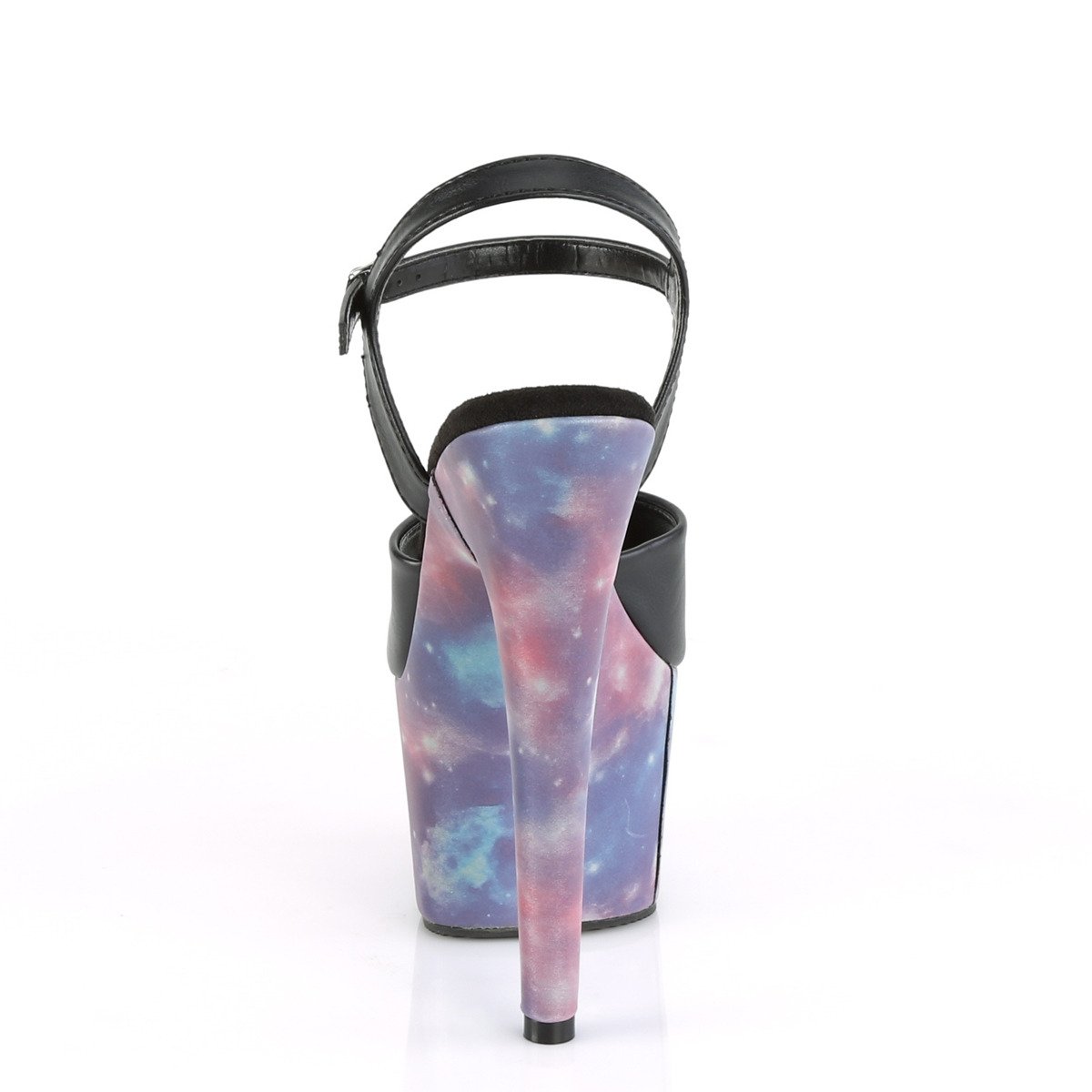 Pleaser Adore-709REFL BPU/PP-BL - Black High-Platform Sandals