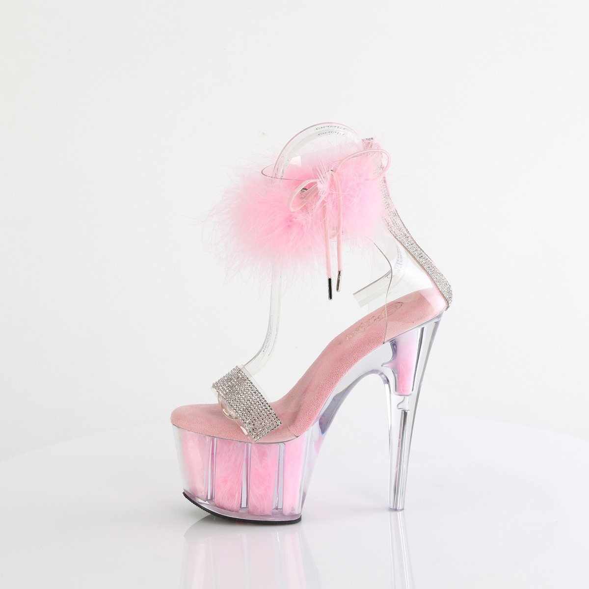 Pleaser Adore-727F C-BPFUR/M - Pink High-Platform Sandals