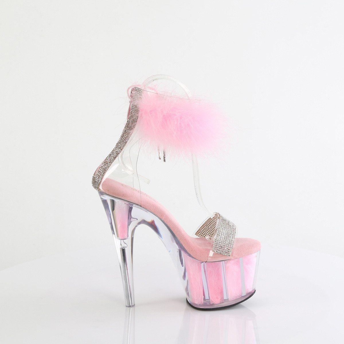 Pleaser Adore-727F C-BPFUR/M - Pink High-Platform Sandals