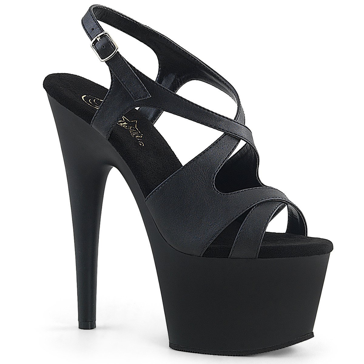 Pleaser Adore-730 BPU/M - Black High-Platform Sandals