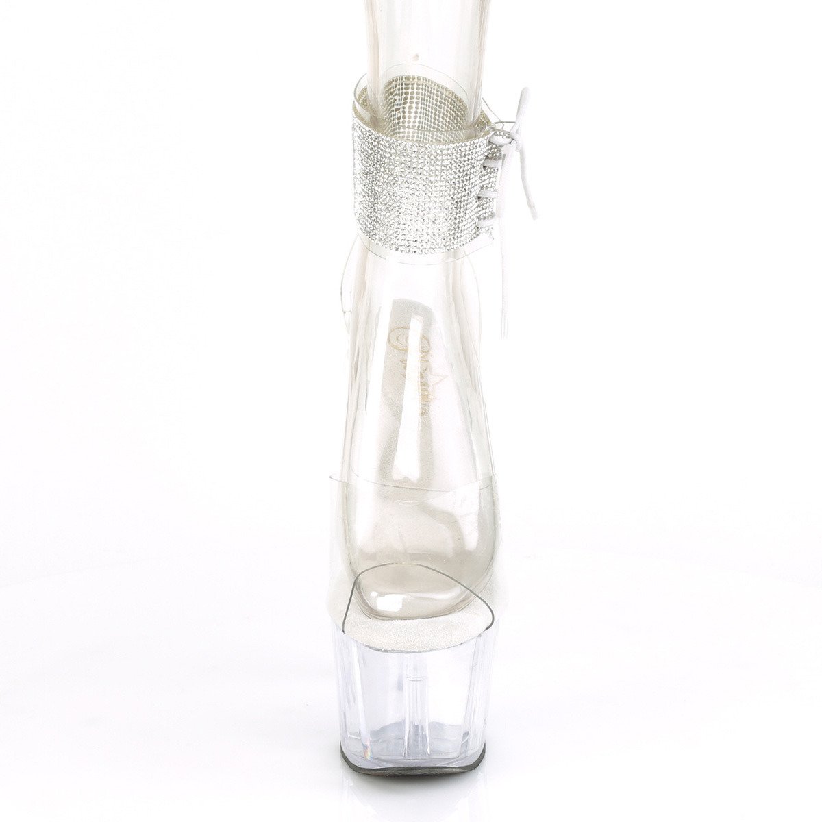 Pleaser Adore-791-2RS C/M - Clear High-Platform Ankle Strap Heels