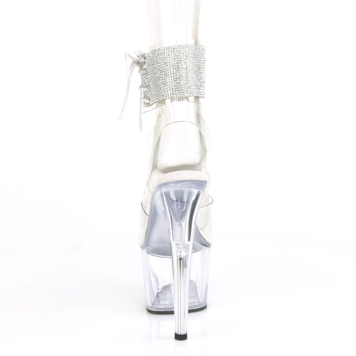 Pleaser Adore-791-2RS C/M - Clear High-Platform Ankle Strap Heels