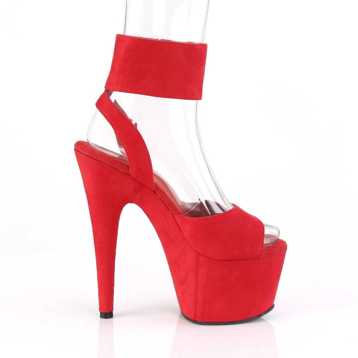 Pleaser Adore-791FS RFS/M - Red High-Platform Ankle Strap Heels
