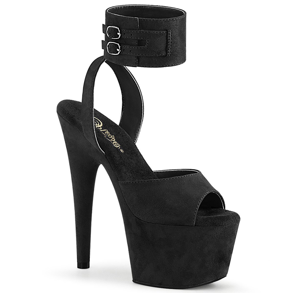 Pleaser Adore-791FS BFS/M - Black High-Platform Ankle Strap Heels