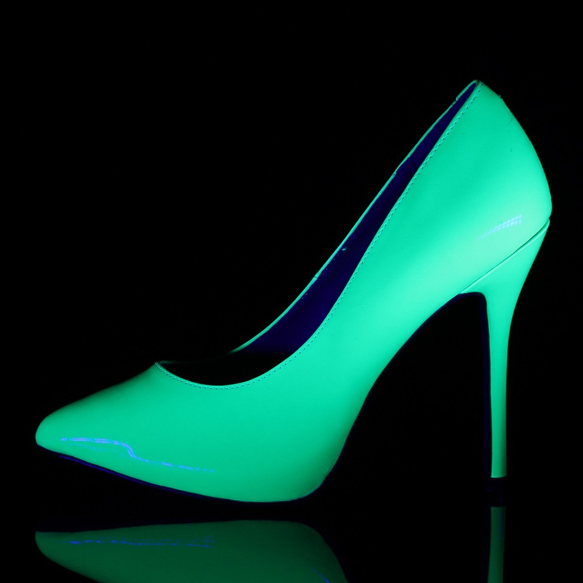 Pleaser Amuse-20 NGN - Shiny Green High-Heel Stilettos