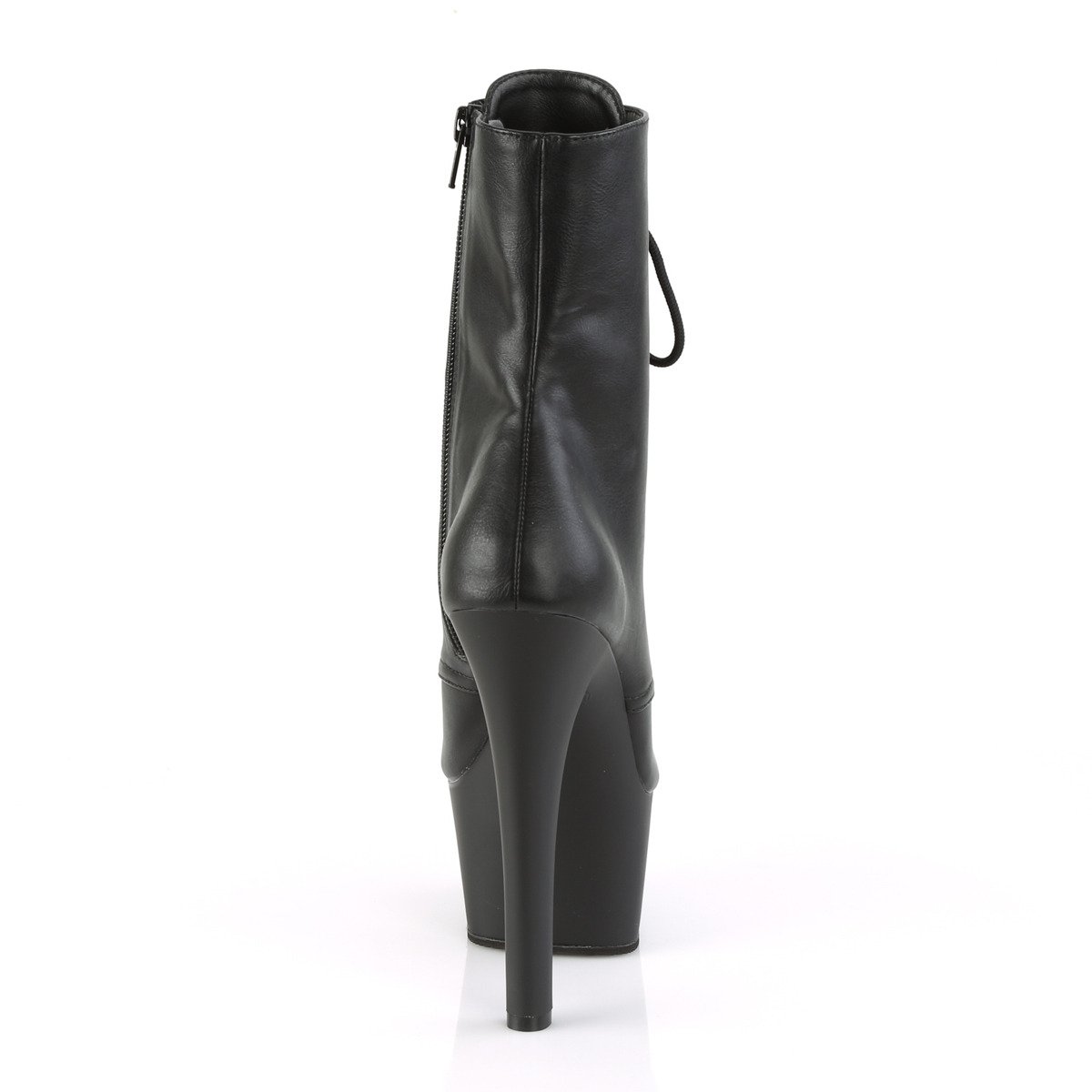 Pleaser Aspire-1020 BPU/M - Black Platform High-Heel Ankle Boots