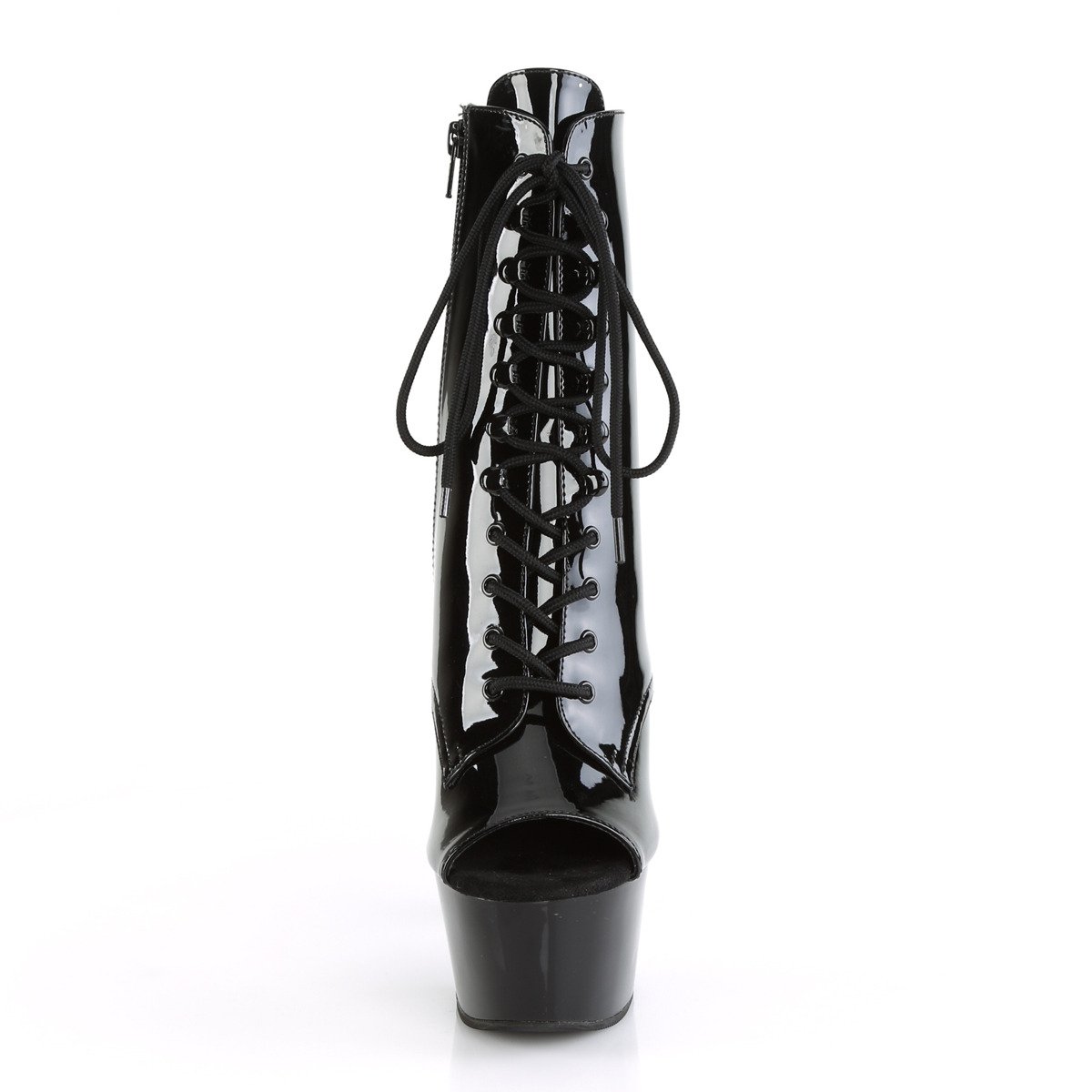 Pleaser Aspire-1021 B/M - Shiny Black Platform High-Heel Ankle Boots