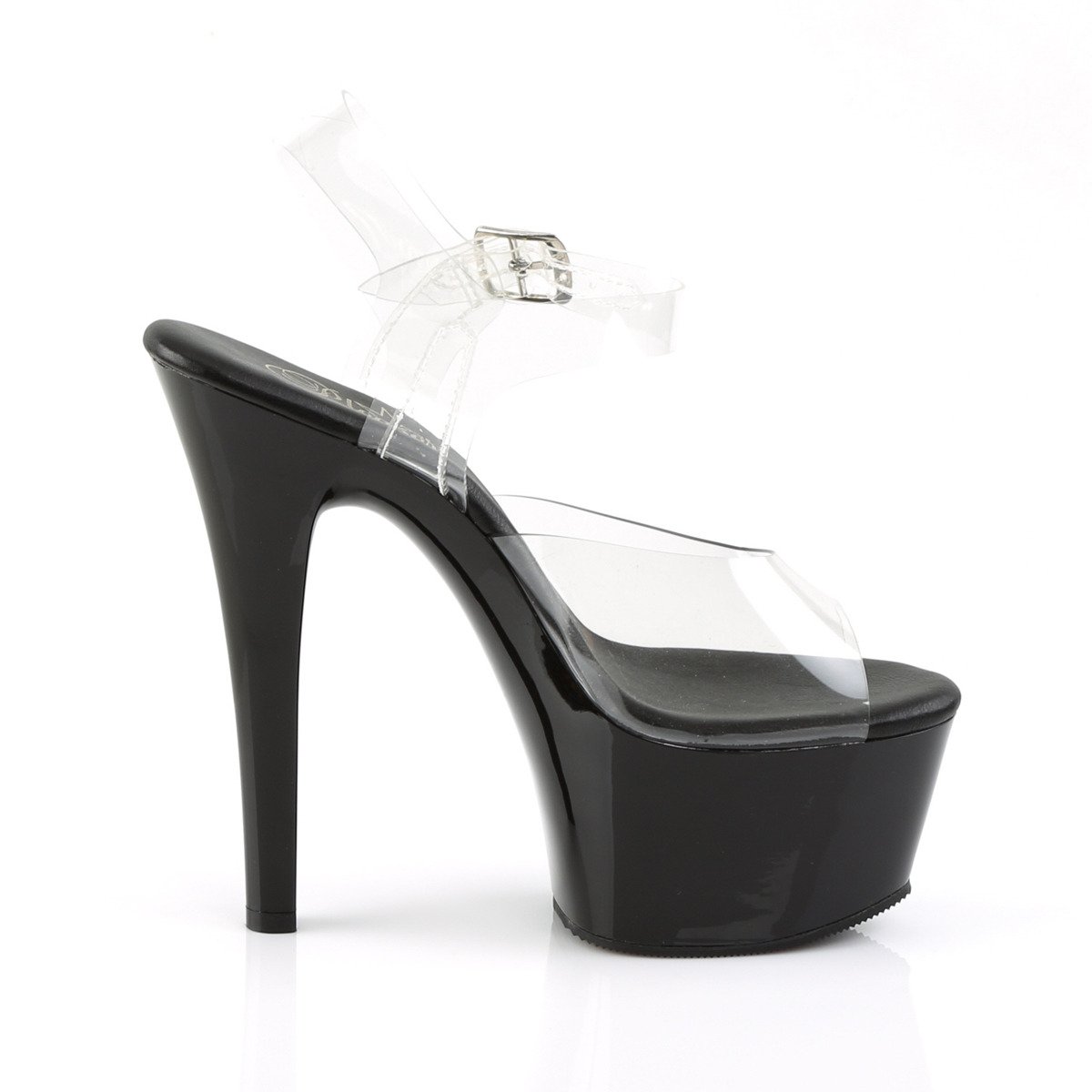 Pleaser Aspire-608 C/B - Clear Platform High-Heel Sandals