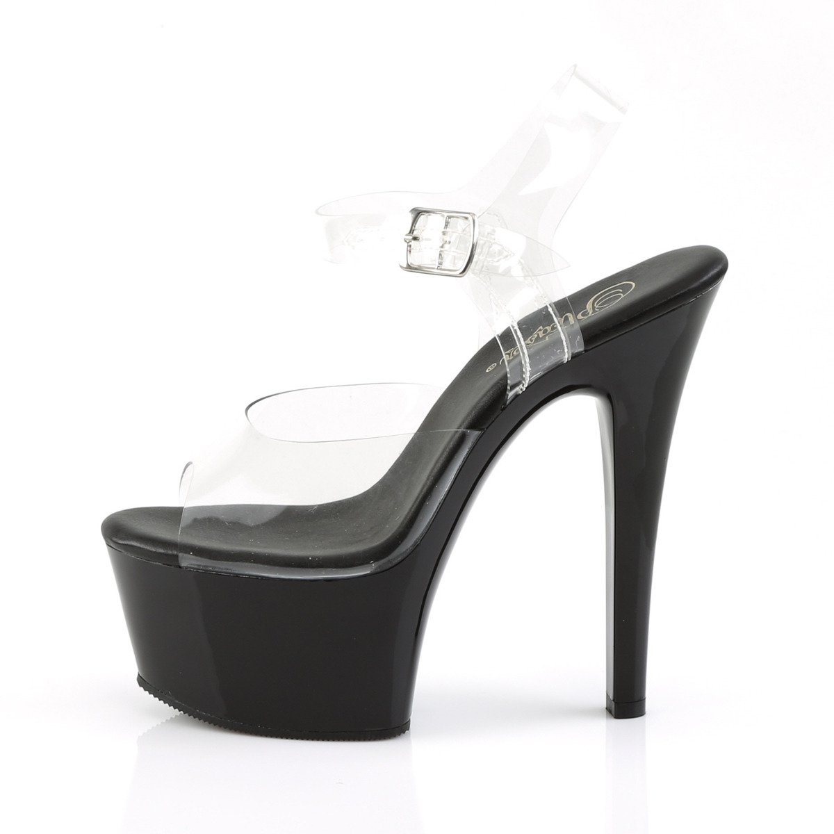 Pleaser Aspire-608 C/B - Clear Platform High-Heel Sandals