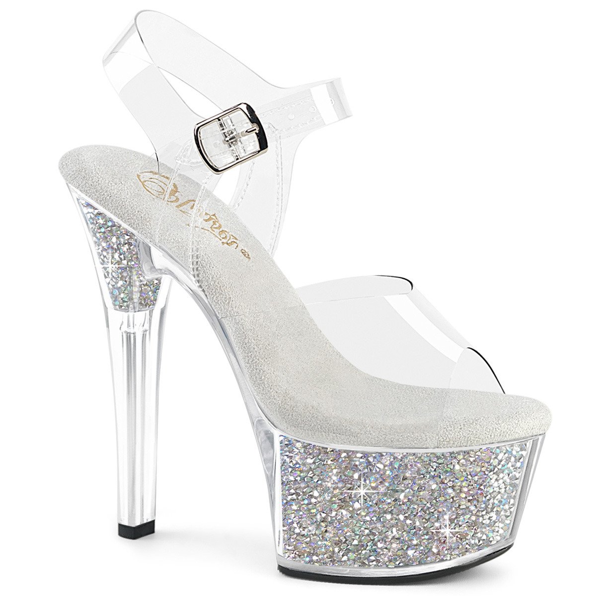 Pleaser Aspire-608RSI C/C-SRS - Clear Platform High-Heel Sandals