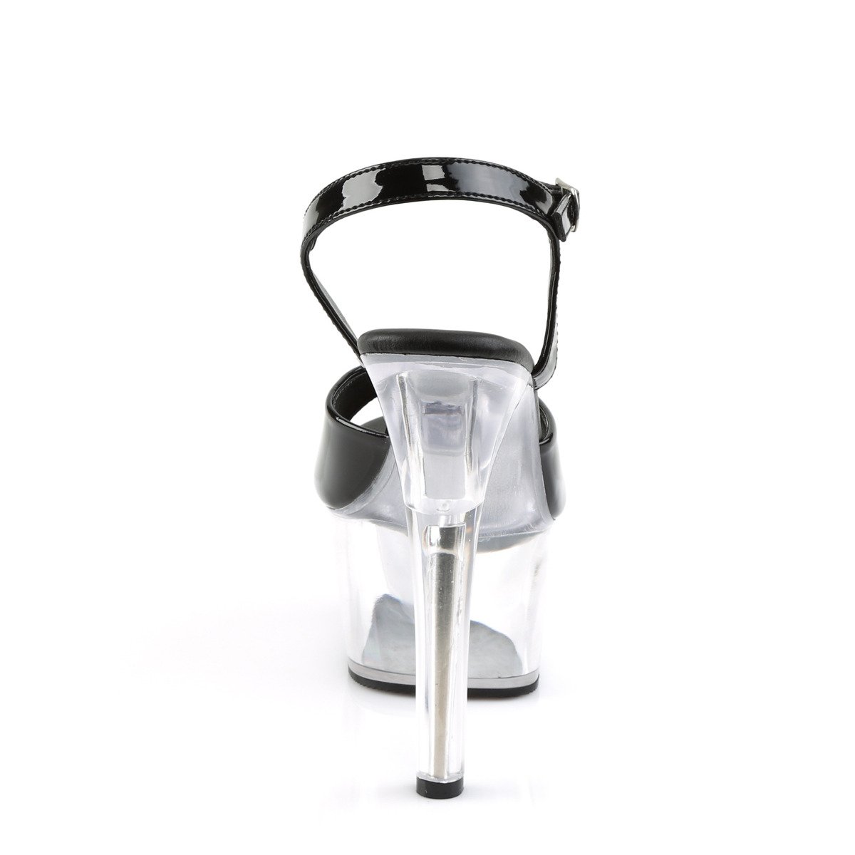 Pleaser Aspire-609 B/C - Shiny Black Platform High-Heel Sandals