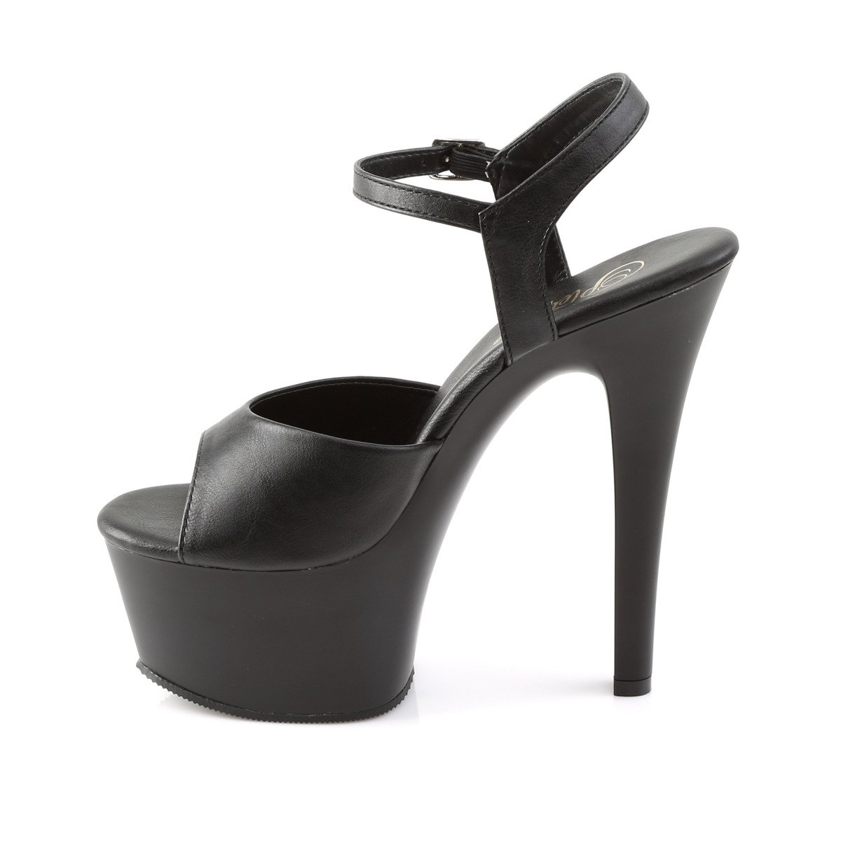 Pleaser Aspire-609 BPU/M - Black Platform High-Heel Sandals