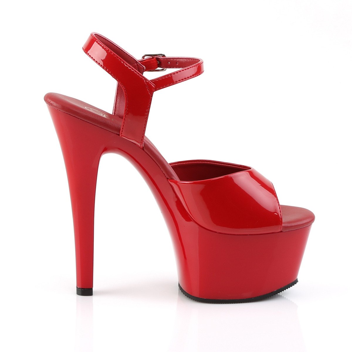 Pleaser Aspire-609 R/M - Shiny Red Platform High-Heel Sandals