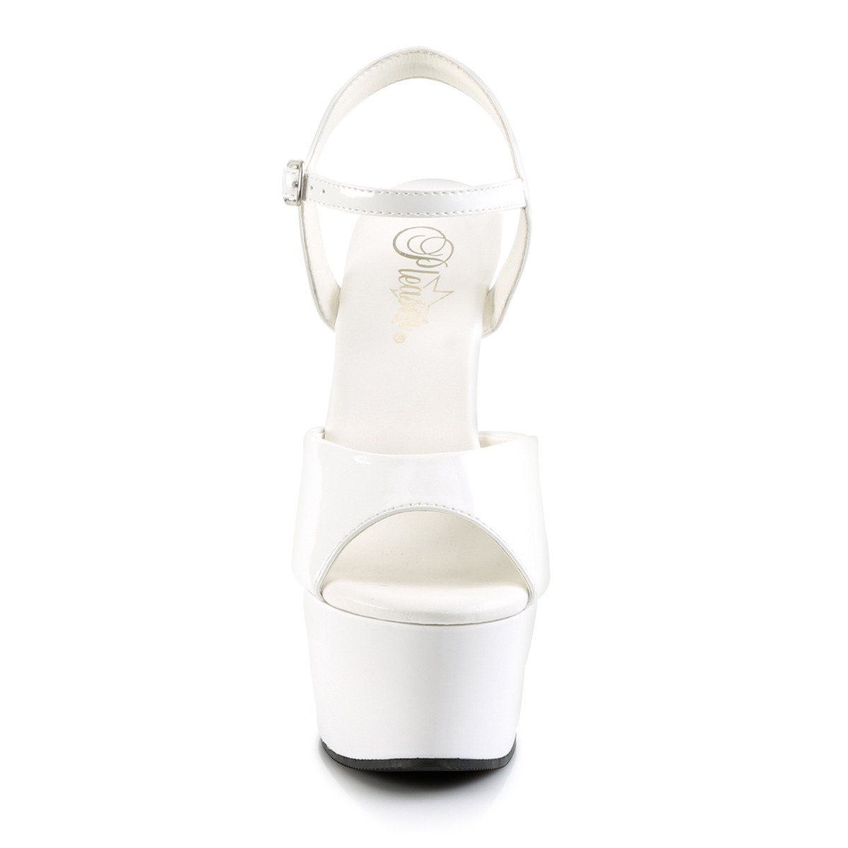 Pleaser Aspire-609 W/M - Shiny White Platform High-Heel Sandals