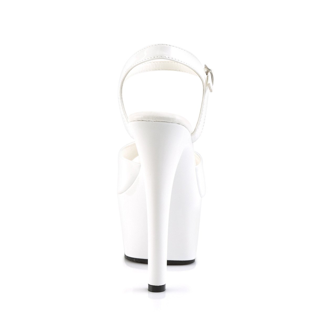 Pleaser Aspire-609 W/M - Shiny White Platform High-Heel Sandals