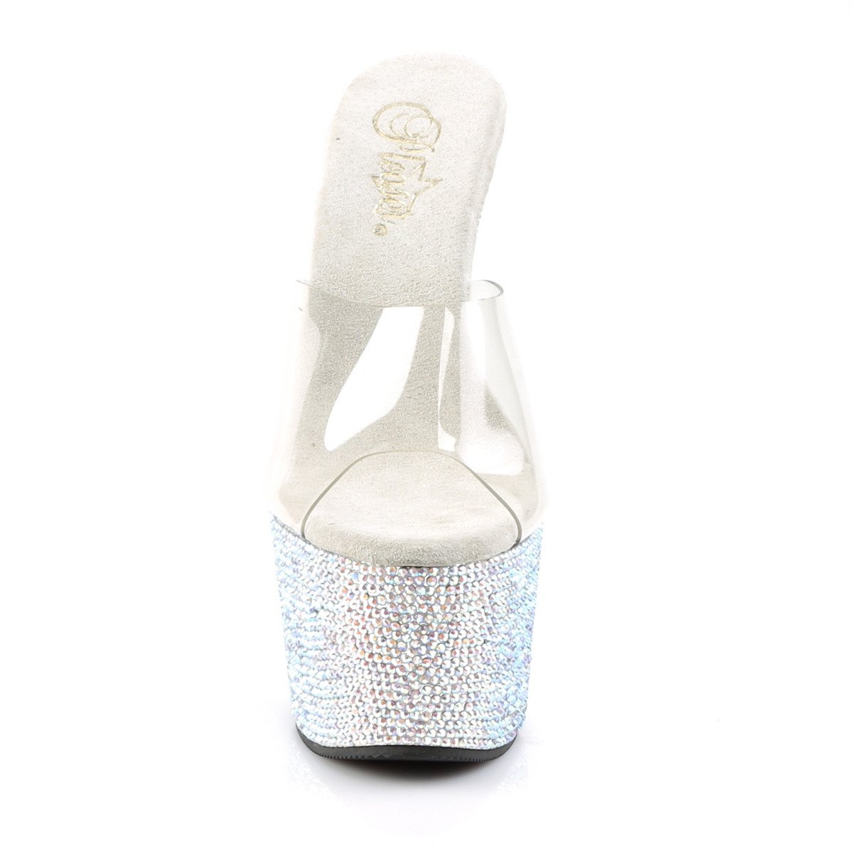 Pleaser Bejeweled-701DM C/SMCRS - Clear High-Platform Sandals