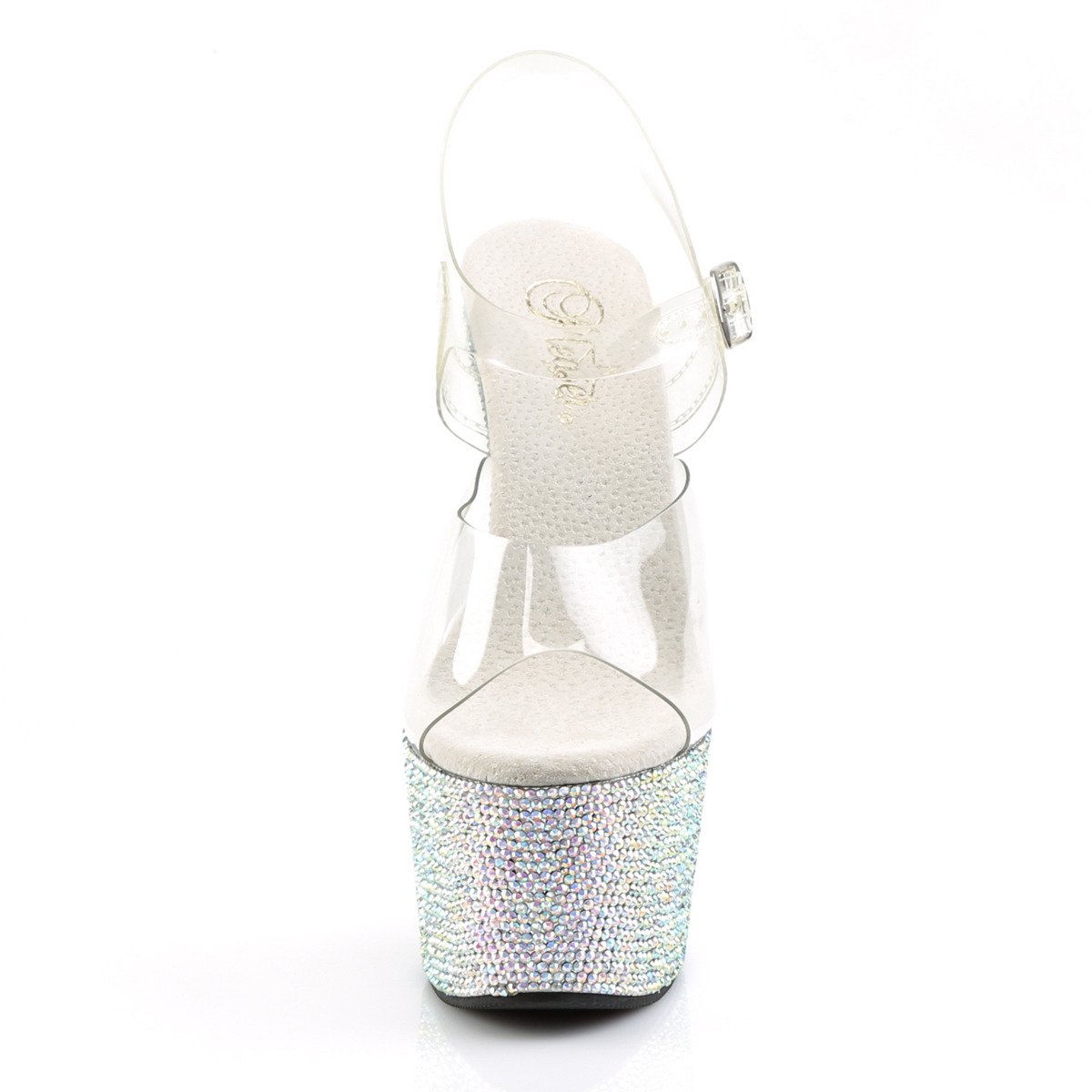 Pleaser Bejeweled-708DM C/SMCRS - Clear High-Platform Sandals