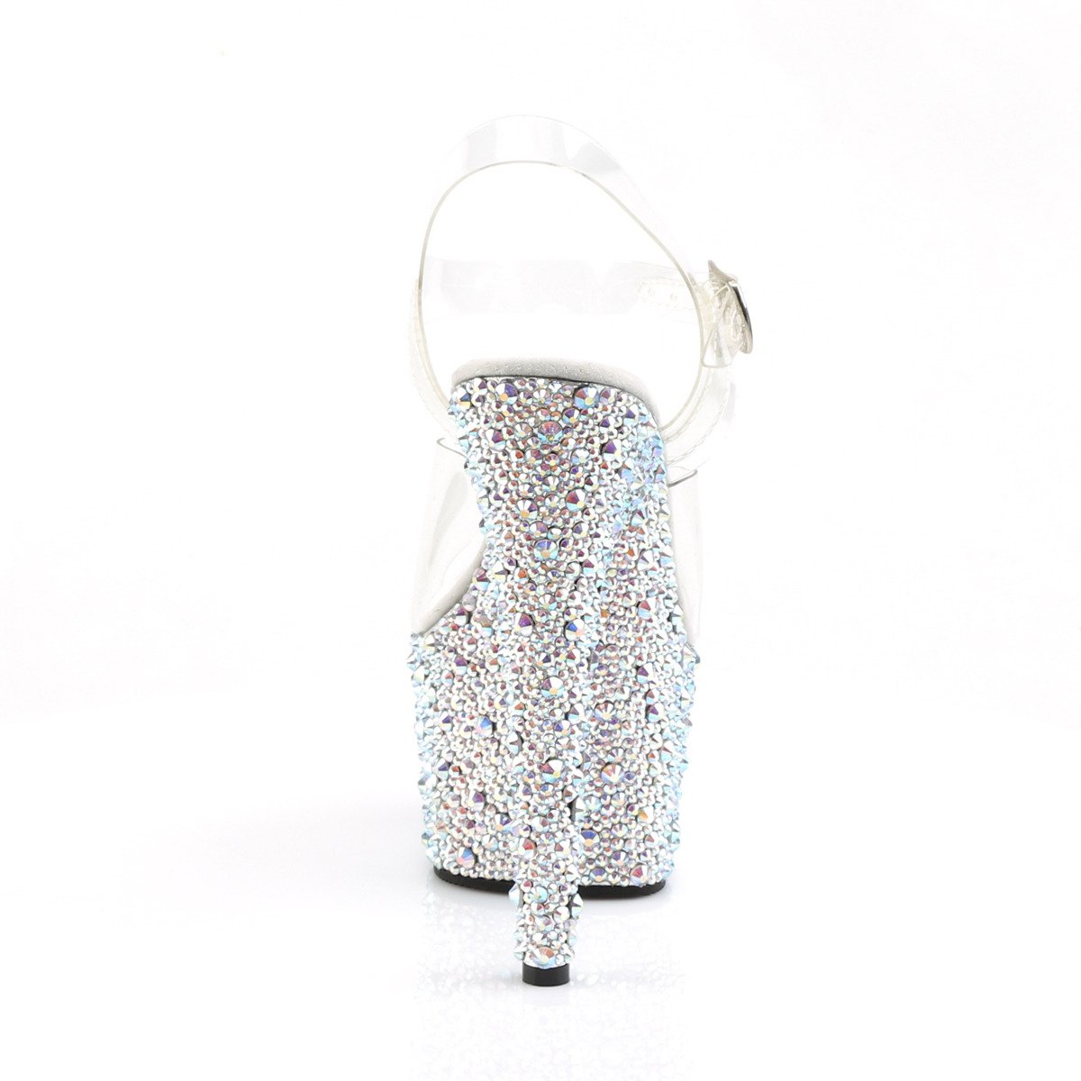 Pleaser Bejeweled-708MS C/SRS - Clear High-Platform Sandals